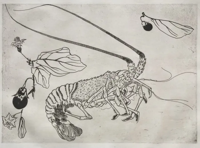 Framed Print : Dinner Service (Rousseau service): Large lobster with raised antenna (no. 21), 1866 Framed Print : Dinner Service (Rousseau service): Large lobster with raised antenna (no. 21), 1866