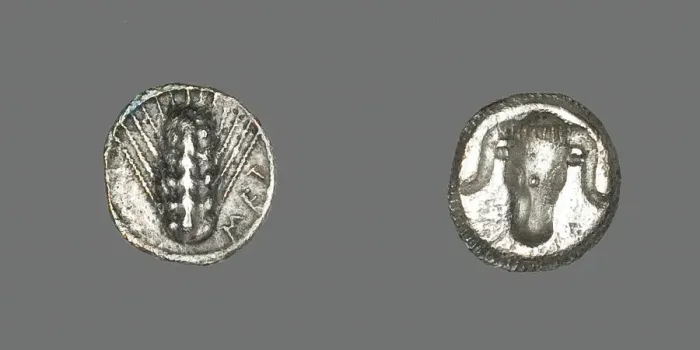 Framed Print : Diobol (Coin) Depicting an Ear of Grain, 500-473 BCE. Creator: Unknown Framed Print : Diobol (Coin) Depicting an Ear of Grain, 500-473 BCE. Creator: Unknown