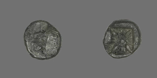 Diobol (Coin) Depicting a Lion, 395-377 BCE or 478 BCE and later. Creator: Unknown