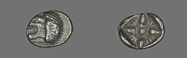 Diobol (Coin) Depicting a Lion, early 5th century BCE. Creator: Unknown