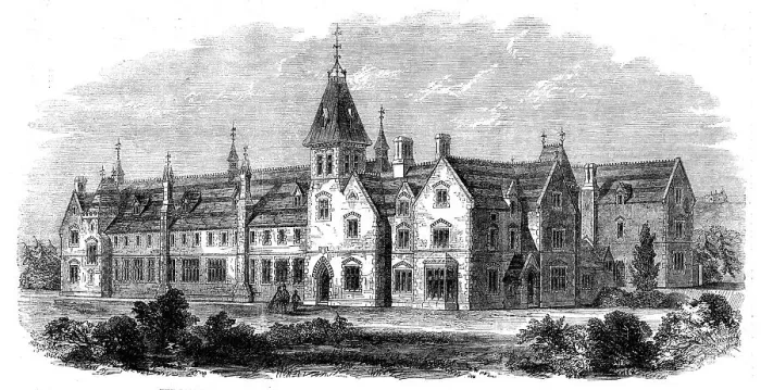 Framed Print : The Diocesan Training College, Winchester, opened...by the Bishop of Winchester, 1862. Creator: Unknown Framed Print : The Diocesan Training College, Winchester, opened...by the Bishop of Winchester, 1862. Creator: Unknown