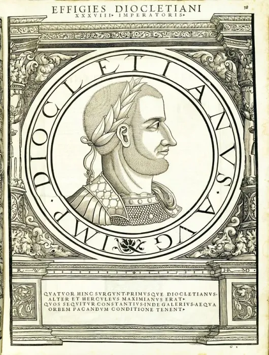 Framed Print : Diocletianus (245 - 311 AD), 1559 Framed Print : Diocletianus (245 - 311 AD), 1559