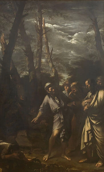 Diogenes Throwing away his Drinking Cup, 1651. Creator: Salvator Rosa