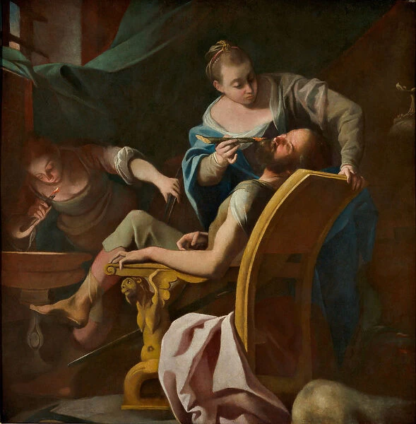 Dionysius, tyrant of Syracuse and his daughters removing his beard