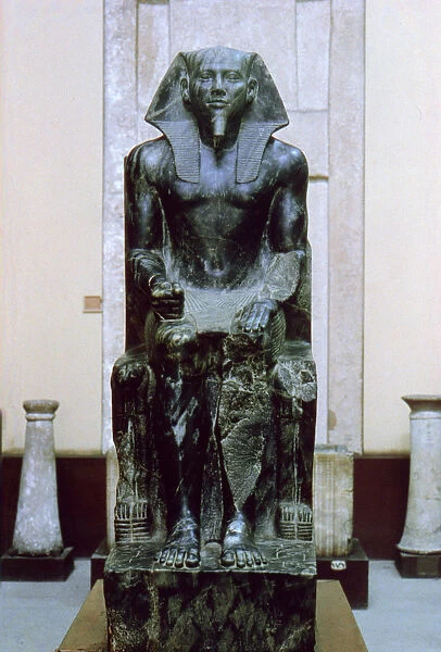 Diorite statue of the Ancient Egyptian pharaoh Khafre, 26th century BC