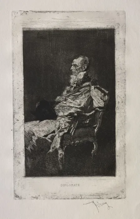Framed Print : Diplomate. Creator: Mariano Fortuny y Carbo (Spanish, 1838-1874) Framed Print : Diplomate. Creator: Mariano Fortuny y Carbo (Spanish, 1838-1874)