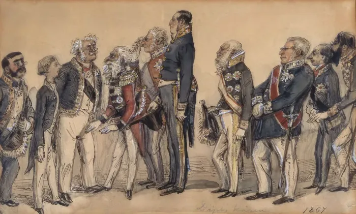 Framed Print : The Diplomatic Corps 1867'. Creator: Fritz von Dardel. The Diplomatic Corps 1867'. Creator: Fritz von Dardel Framed Print : The Diplomatic Corps 1867'. Creator: Fritz von Dardel. The Diplomatic Corps 1867'. Creator: Fritz von Dardel