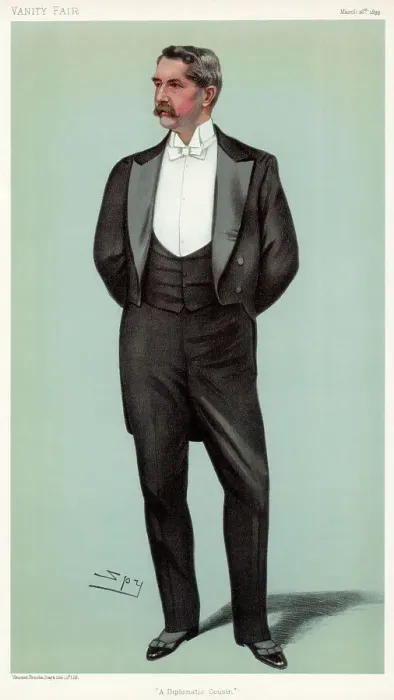Framed Print : A Diplomatic Cousin Henry White, American diplomat, 1899. Artist: Spy Framed Print : A Diplomatic Cousin Henry White, American diplomat, 1899. Artist: Spy