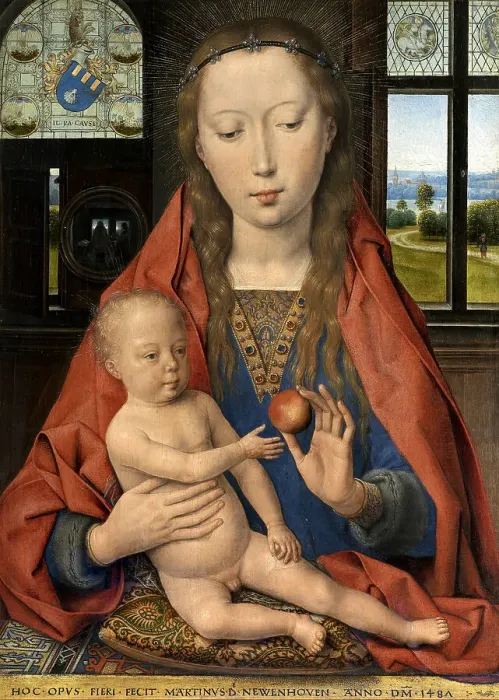 Framed Print : Diptych of Maarten van Nieuwenhove. Left panel: Virgin and Child, 1487. Creator: Memling; Hans (1433 / 40-1494) Framed Print : Diptych of Maarten van Nieuwenhove. Left panel: Virgin and Child, 1487. Creator: Memling; Hans (1433 / 40-1494)