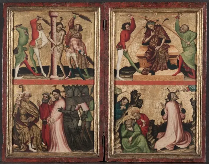 Framed Print : Diptych with the Passion of Christ, c. 1400. Creator: Unknown Framed Print : Diptych with the Passion of Christ, c. 1400. Creator: Unknown