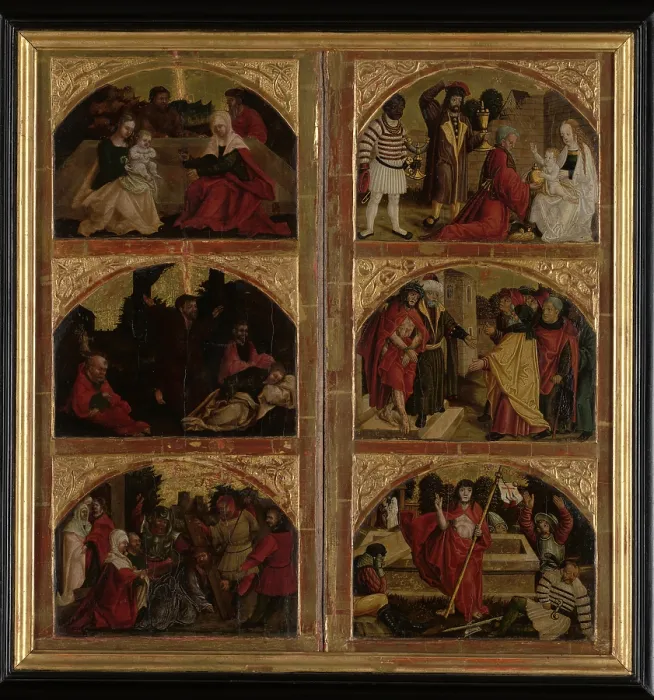 Framed Print : Diptych with Scenes from the Life of Christ, 2nd quarter of 16th century. Creator: Unknown Framed Print : Diptych with Scenes from the Life of Christ, 2nd quarter of 16th century. Creator: Unknown