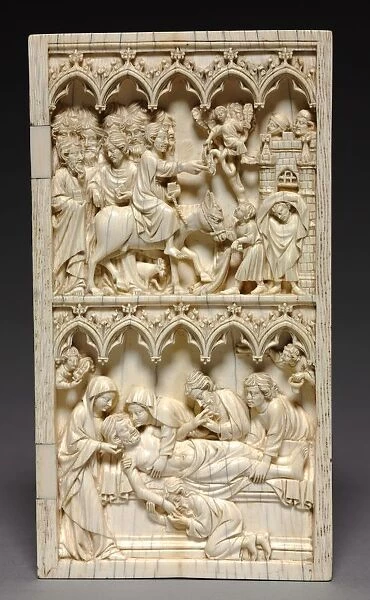 Diptych with Scenes from the Life of Christ (right wing: Entry into Jerusalem and Entombment), c