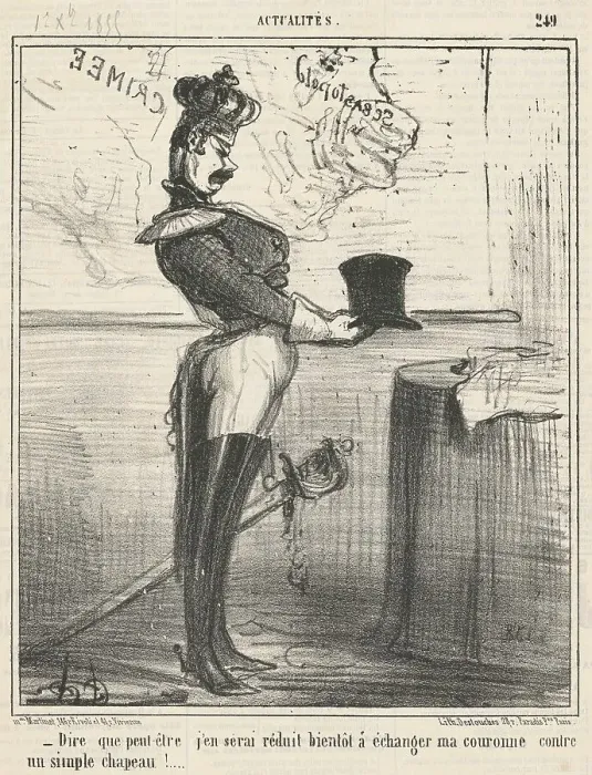 Framed Print : Dire que peut-être j'en serai réduit... 19th century. Creator: Honore Daumier Framed Print : Dire que peut-être j'en serai réduit... 19th century. Creator: Honore Daumier