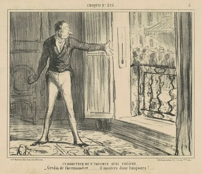 Framed Print : Un directeur de n'importe quel theatre, 19th century. Creator: Honore Daumier Framed Print : Un directeur de n'importe quel theatre, 19th century. Creator: Honore Daumier