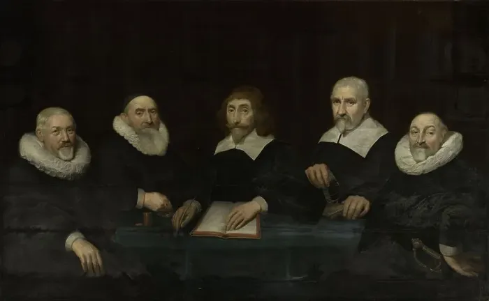 Framed Print : The Directors of the House of Correction of Middelburg, 1643. Creator: Allaert van Loeninga Framed Print : The Directors of the House of Correction of Middelburg, 1643. Creator: Allaert van Loeninga