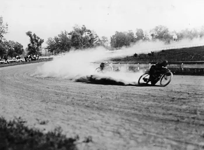 Framed Print : Dirt track motorbike racing, 1913 Framed Print : Dirt track motorbike racing, 1913