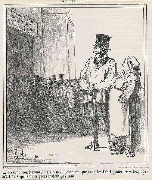 Dis donc, mon homme, s'ils savaient... 19th century. Creator: Honore Daumier