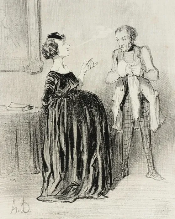Framed Print : Dis donc...mon mari...j'ai bien envie d'appeler mon drame.. 1844. Creator: Honore Daumier Framed Print : Dis donc...mon mari...j'ai bien envie d'appeler mon drame.. 1844. Creator: Honore Daumier