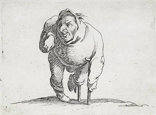 A Disabled Man with a Crutch and a Wooden Leg, 1616. Creator: Jacques Callot