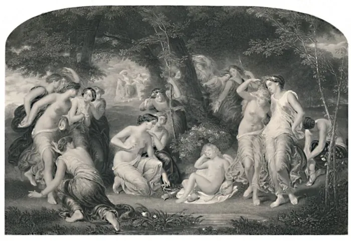 Framed Print : Disarming of Cupid (Sonnet Cliv. ), c1870. Artist: P Lightfoot Framed Print : Disarming of Cupid (Sonnet Cliv. ), c1870. Artist: P Lightfoot