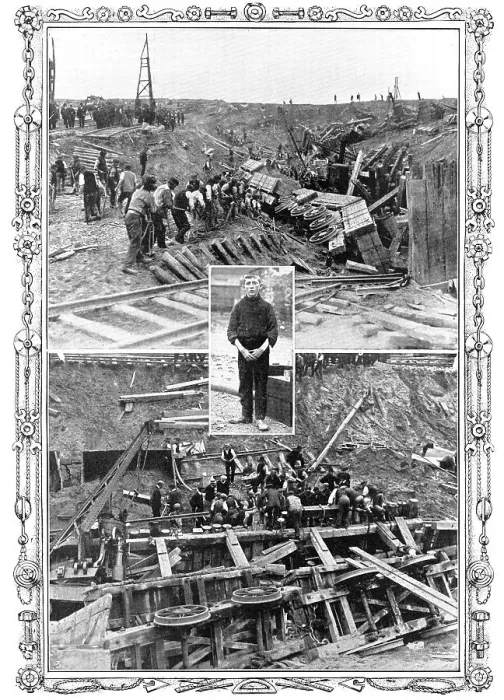 Framed Print : A disaster of which heroes were born: the Dock Disaster at Newport... 1909. Creators: Illustrations Bureau, Bolak Framed Print : A disaster of which heroes were born: the Dock Disaster at Newport... 1909. Creators: Illustrations Bureau, Bolak