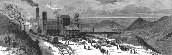 Framed Print : The Disastrous Colliery Explosion at Llanerch, Monmouthshire; General view of the Works... 1890. Creator: Unknown Framed Print : The Disastrous Colliery Explosion at Llanerch, Monmouthshire; General view of the Works... 1890. Creator: Unknown