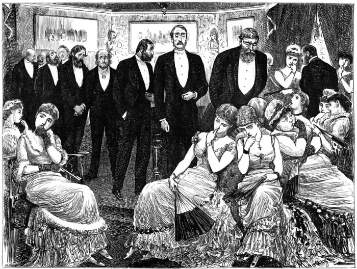 Framed Print : Disastrous Result of Beautymania, 1879 (1891). Artist: George du Maurier Framed Print : Disastrous Result of Beautymania, 1879 (1891). Artist: George du Maurier