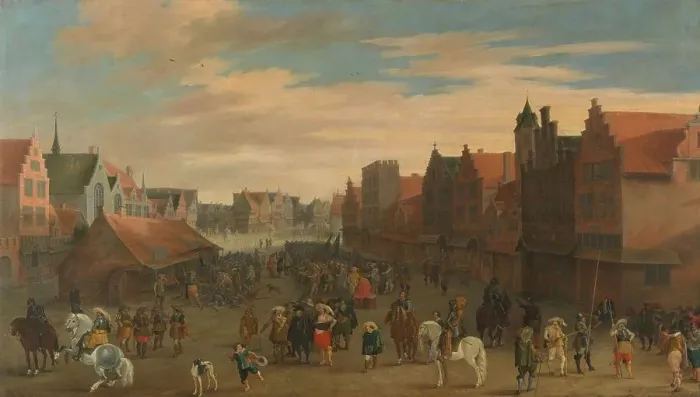Framed Print : The Disbanding of the Waardgelders (Mercenaries in the Pay of the Town Government) by... 1627. Creator: Pauwels van Hillegaert I Framed Print : The Disbanding of the Waardgelders (Mercenaries in the Pay of the Town Government) by... 1627. Creator: Pauwels van Hillegaert I