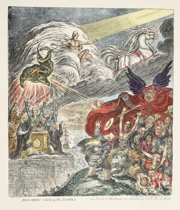 Framed Print : Disciples catching the mantle - the Spirit of Darkness overshadowing the Priests of Baal, 1808 Framed Print : Disciples catching the mantle - the Spirit of Darkness overshadowing the Priests of Baal, 1808
