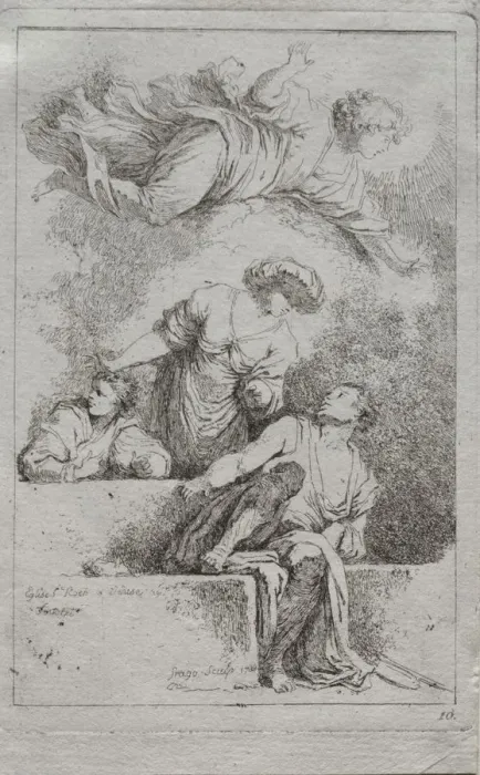 Framed Print : The Disciples at the Tomb, 1764. Creator: Jean-Honore Fragonard (French, 1732-1806) Framed Print : The Disciples at the Tomb, 1764. Creator: Jean-Honore Fragonard (French, 1732-1806)