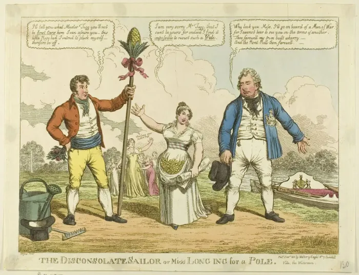 Framed Print : The Disconsolate Sailor, 1811. Creator: Charles Williams Framed Print : The Disconsolate Sailor, 1811. Creator: Charles Williams