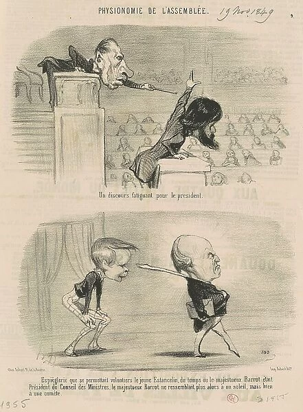 Un discours fatiguant pour le président, 19th century. Creator: Honore Daumier