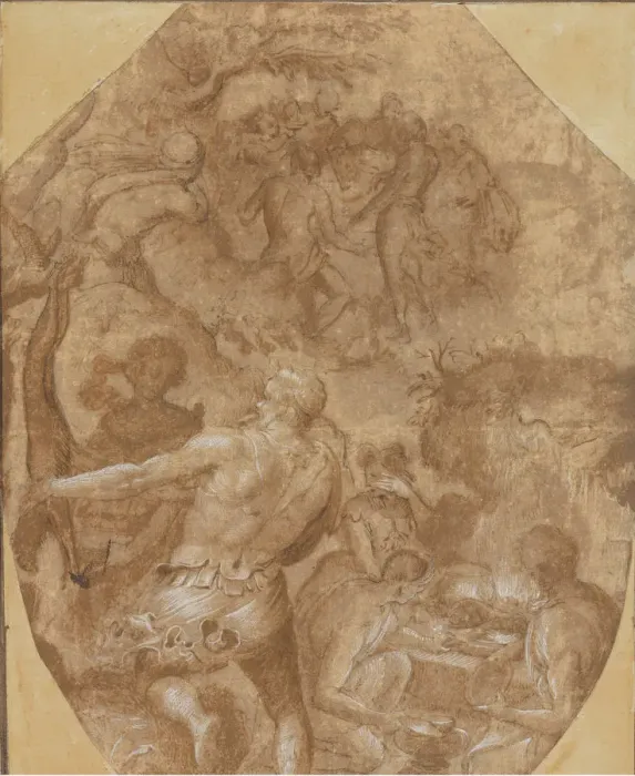 Framed Print : The Discovery of Glass, ca. 1570-72. Creator: Giovanni Maria Butteri Framed Print : The Discovery of Glass, ca. 1570-72. Creator: Giovanni Maria Butteri