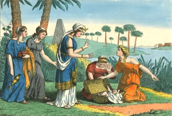 Framed Print : The Discovery of Moses, (19th century?). Artists: Weenix, N v d Linden Framed Print : The Discovery of Moses, (19th century?). Artists: Weenix, N v d Linden