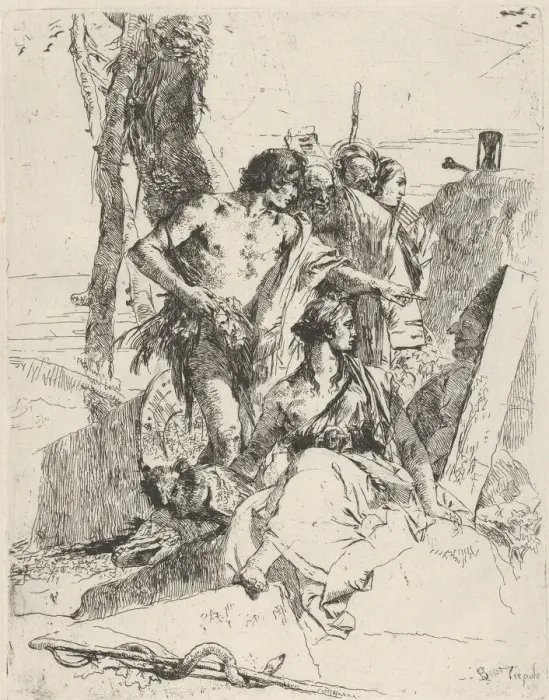 Framed Print : The Discovery of the Tomb of Punchinello, from the Scherzi, ca. 1743-50 Framed Print : The Discovery of the Tomb of Punchinello, from the Scherzi, ca. 1743-50