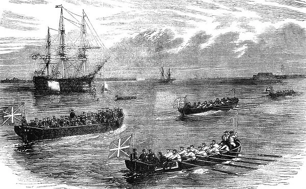 Disembarkation of Russian Prisoners at Sheerness, 1854. Creator: Unknown