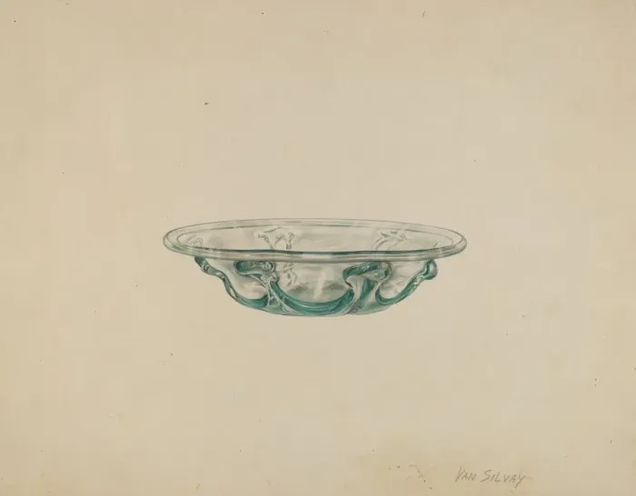 Framed Print : Dish, 1935 / 1942. Creator: Van Silvay Framed Print : Dish, 1935 / 1942. Creator: Van Silvay