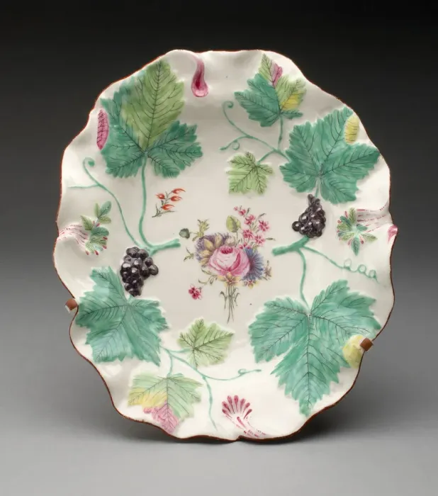 Framed Print : Dish, Chelsea, c. 1760 or probably later copy. Creator: Chelsea Porcelain Manufactory Framed Print : Dish, Chelsea, c. 1760 or probably later copy. Creator: Chelsea Porcelain Manufactory