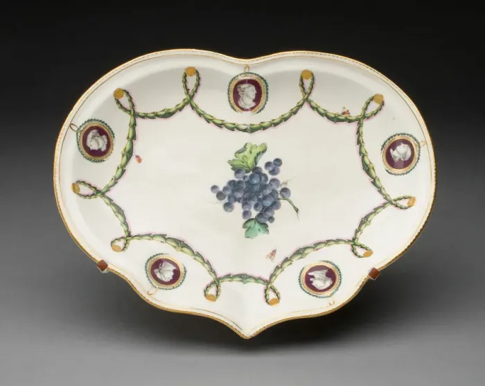 Framed Print : Dish, Chelsea, c. 1775. Creator: Chelsea-Derby Porcelain Manufactory Framed Print : Dish, Chelsea, c. 1775. Creator: Chelsea-Derby Porcelain Manufactory