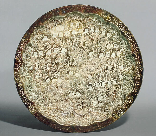 Dish depicting a Wedding Procession, Iran, first quarter 13th century. Creator: Unknown