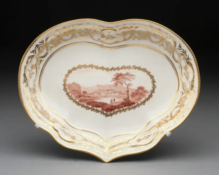 Framed Print : Dish, Derby, 1780 / 95. Creator: Derby Porcelain Manufactory England Framed Print : Dish, Derby, 1780 / 95. Creator: Derby Porcelain Manufactory England