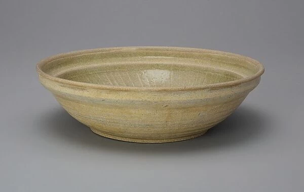 Dish with Incised Fan Pattern, 14th century. Creator: Unknown