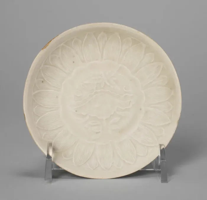 Framed Print : Dish with Lotus Flower and Petals, Song dynasty (960-1279). Creator: Unknown Framed Print : Dish with Lotus Flower and Petals, Song dynasty (960-1279). Creator: Unknown
