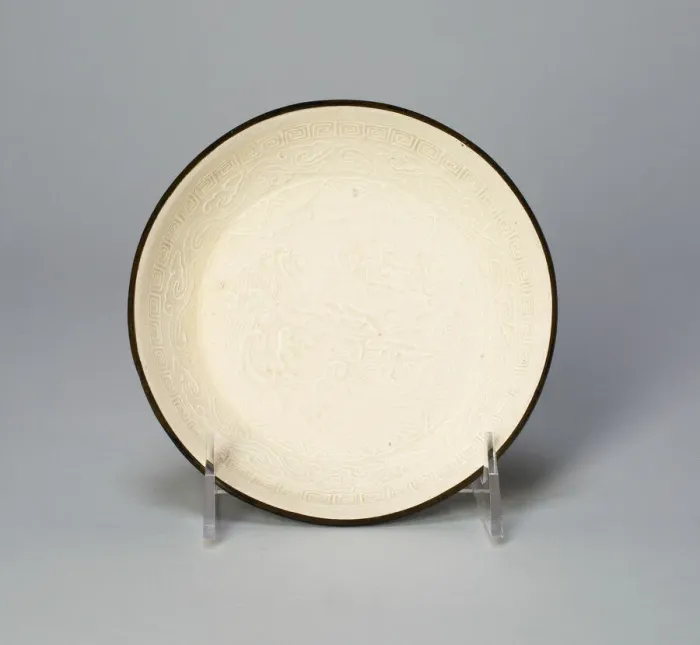 Framed Print : Dish with Mythical Bovine (Xiniu) Amid Waves Viewing the Moon Framed Print : Dish with Mythical Bovine (Xiniu) Amid Waves Viewing the Moon