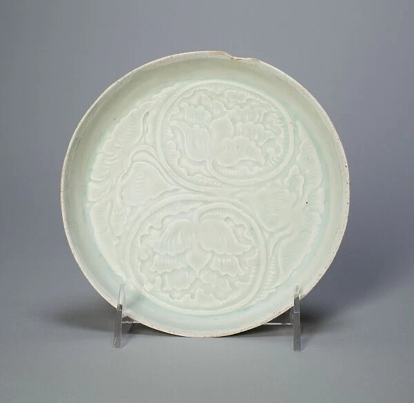 Dish with Peonies and Leaves, Song dynasty (960-1279). Creator: Unknown