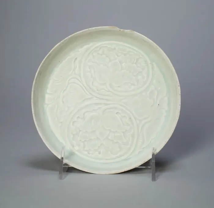 Framed Print : Dish with Peonies and Leaves, Song dynasty (960-1279). Creator: Unknown Framed Print : Dish with Peonies and Leaves, Song dynasty (960-1279). Creator: Unknown