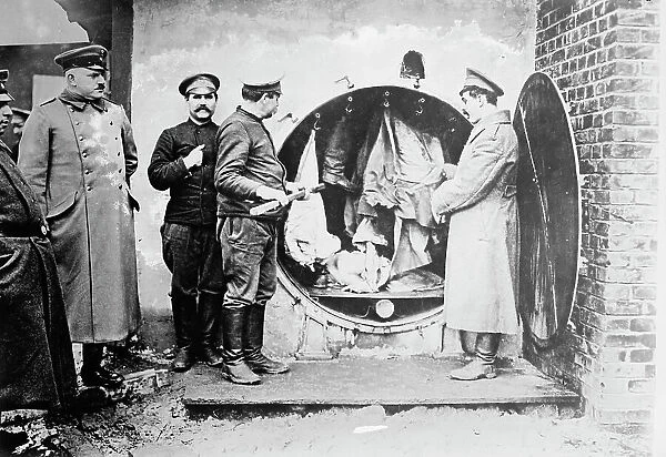 Disinfecting clothing of Russian prisoners, between 1914 and c1915. Creator: Bain News Service