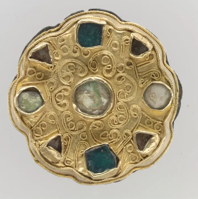 Framed Print : Disk Brooch, Frankish, 650-700. Creator: Unknown Framed Print : Disk Brooch, Frankish, 650-700. Creator: Unknown