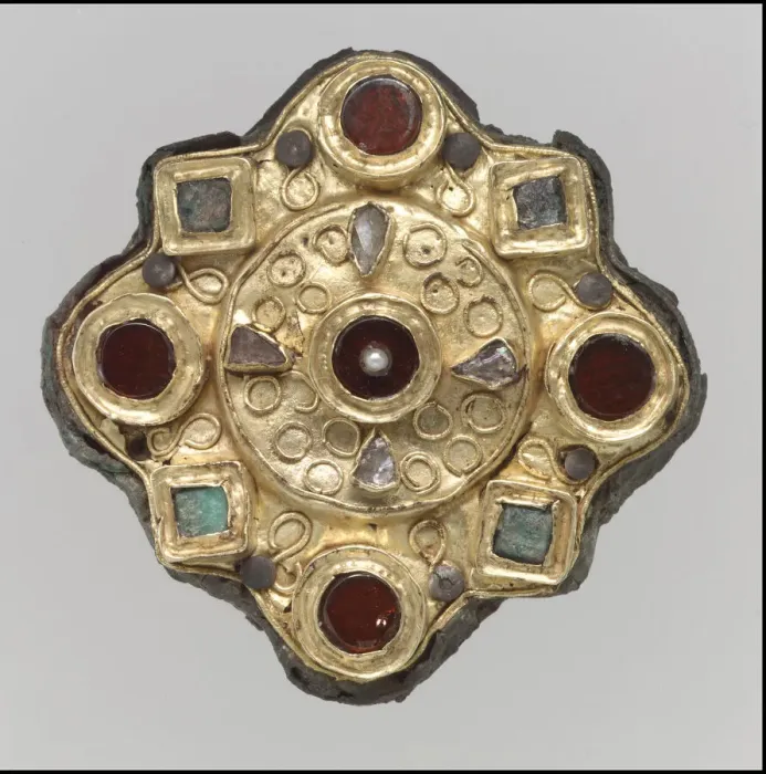 Framed Print : Disk Brooch, Frankish, 650-725. Creator: Unknown Framed Print : Disk Brooch, Frankish, 650-725. Creator: Unknown