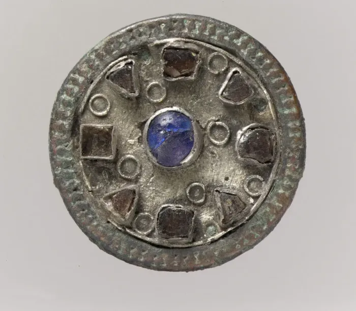 Framed Print : Disk Brooch, Frankish, 6th century. Creator: Unknown Framed Print : Disk Brooch, Frankish, 6th century. Creator: Unknown